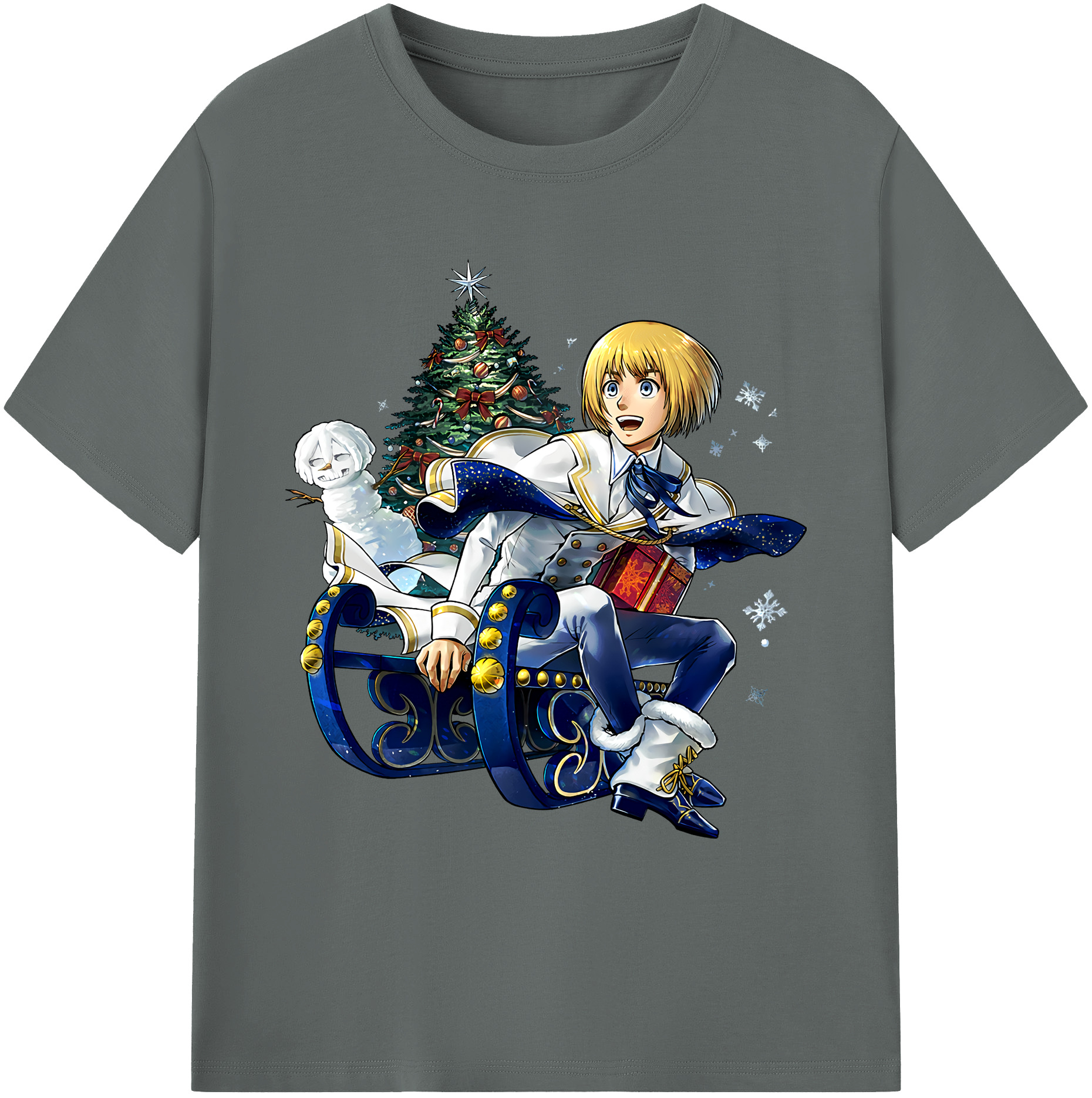（画像用） 進撃の巨人 アルミン·アルレルト Attack on Titan Armin Arlert 綿100％ メンズ半袖Tシャツ｜肌触りやわらか＆通気性